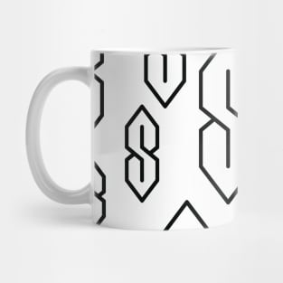 Cool S Symbol Pattern (Black) Mug